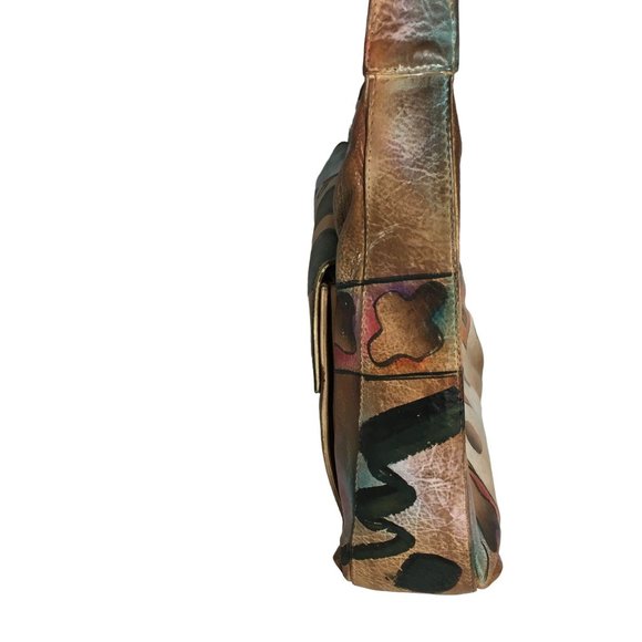 Anuschka NEVER USED Handpainted Leather Shoulder Bag Southwest - Picture 9 of 12